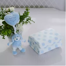 Плед детский Sofi de Marko “№2” (голубой) + игрушка