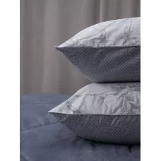 Комплект с одеялом KAZANOV.A “Дафна” нави графит (хлопок-велюр), евро