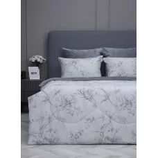 Комплект с одеялом KAZANOV.A “Дафна” нави графит (хлопок-велюр), евро