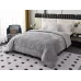 Двустороннее одеяло полуторное Sofi De Marko «Монако» серый (велюр-сатин) 160х220