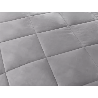 Двустороннее одеяло полуторное Sofi De Marko «Монако» серый (велюр-сатин) 160х220