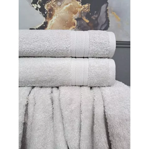 Махровое полотенце Kazanov.a “Arno” (лаванда платина), 50х90