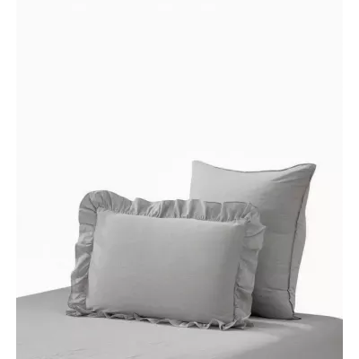 Комплект постельного белья Karteks "Вареный жаккард с рюшей" VJ-04, евро