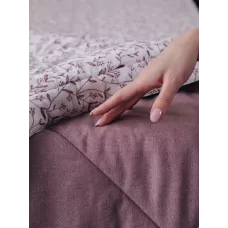 Комплект с одеялом DonCotton "Фланель-муслин" (веточки брусники), евро
