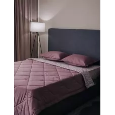 Комплект с одеялом DonCotton "Фланель-муслин" (веточки брусники), евро