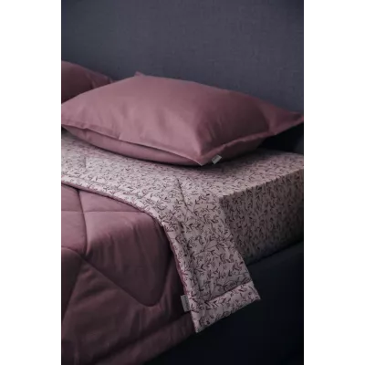 Комплект с одеялом DonCotton "Фланель-муслин" (веточки брусники), евро