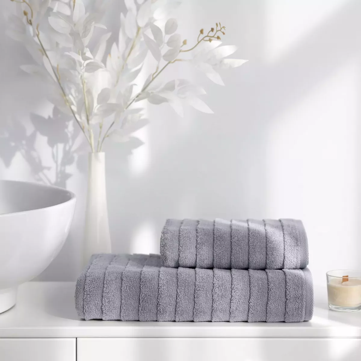 Махровое банное полотенце Verossa “Steps Texture” (графит), 70х140