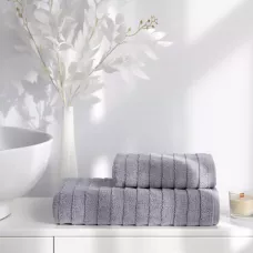Махровое банное полотенце Verossa “Steps Texture” (графит), 70х140