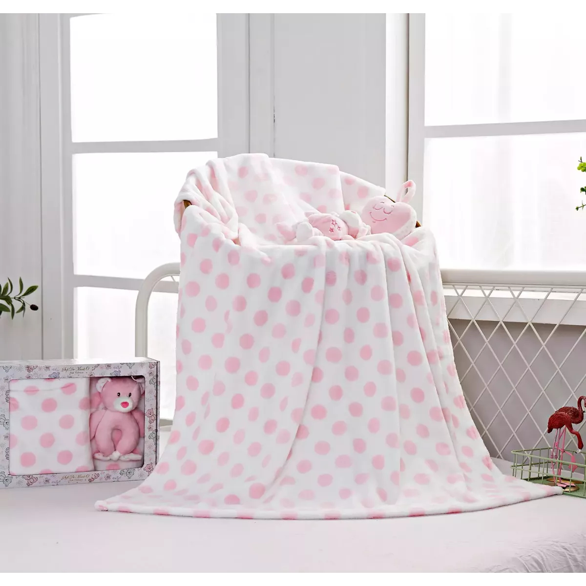 Плед детский Sofi de Marko “№2” (розовый) + игрушка