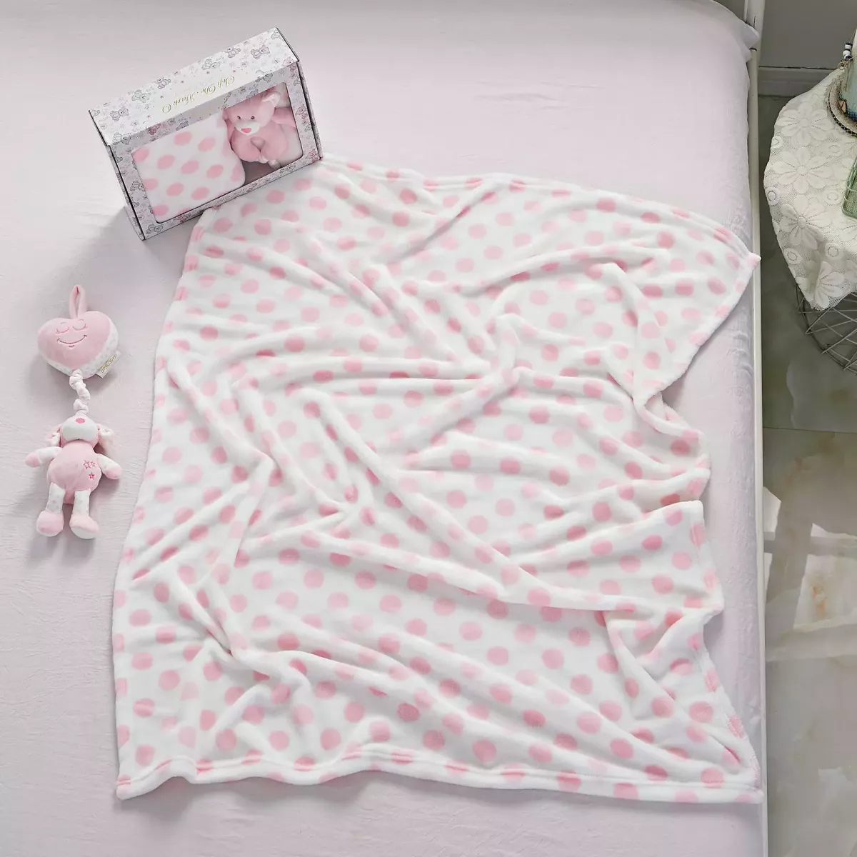 Плед детский Sofi de Marko “№2” (розовый) + игрушка