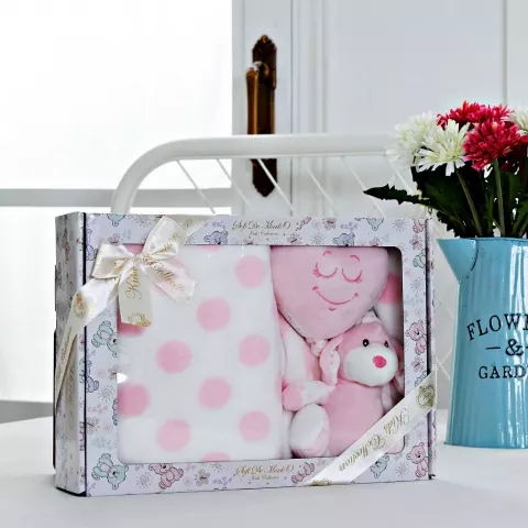 Плед детский Sofi de Marko “№2” (розовый) + игрушка