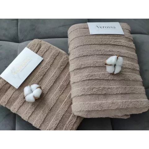 Махровое лицевое полотенце Verossa “Palermo” (капучино), 50х90