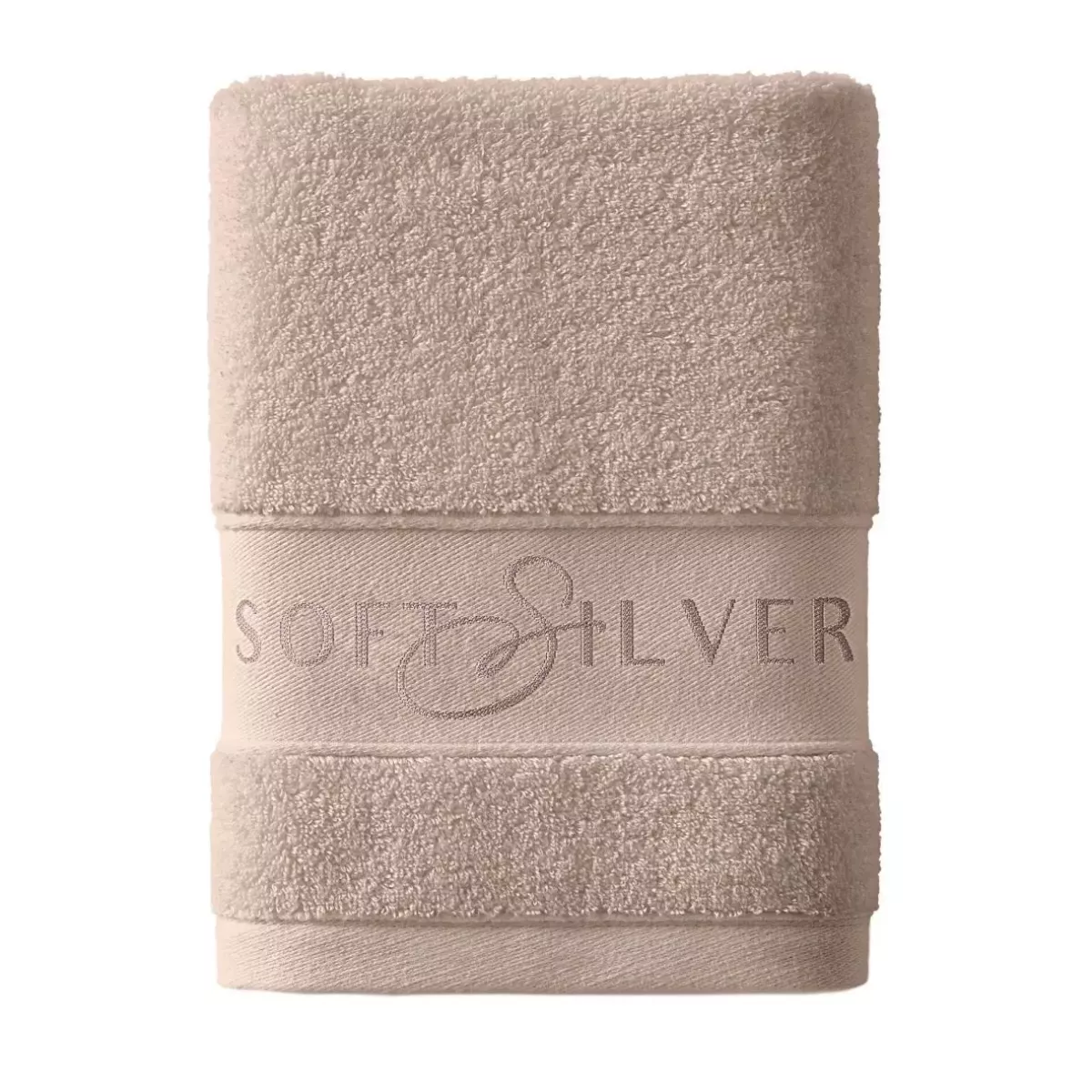 Махровое лицевое полотенце Soft Silver (Песчаный берег), 50х90