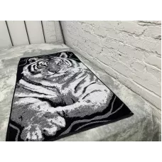 Махровое полотенце Самойловский текстиль "Тигр" черный/светло-серый, 50х90