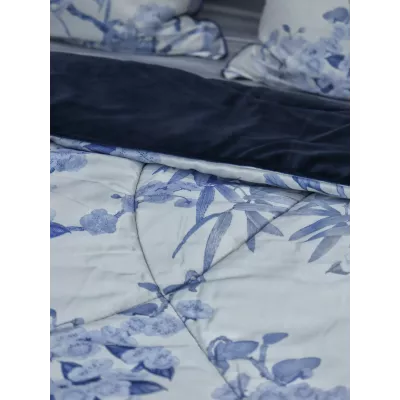 Комплект с одеялом KAZANOV.A “Королек” индиго жемчуг (египетский хлопок-велюр), евро