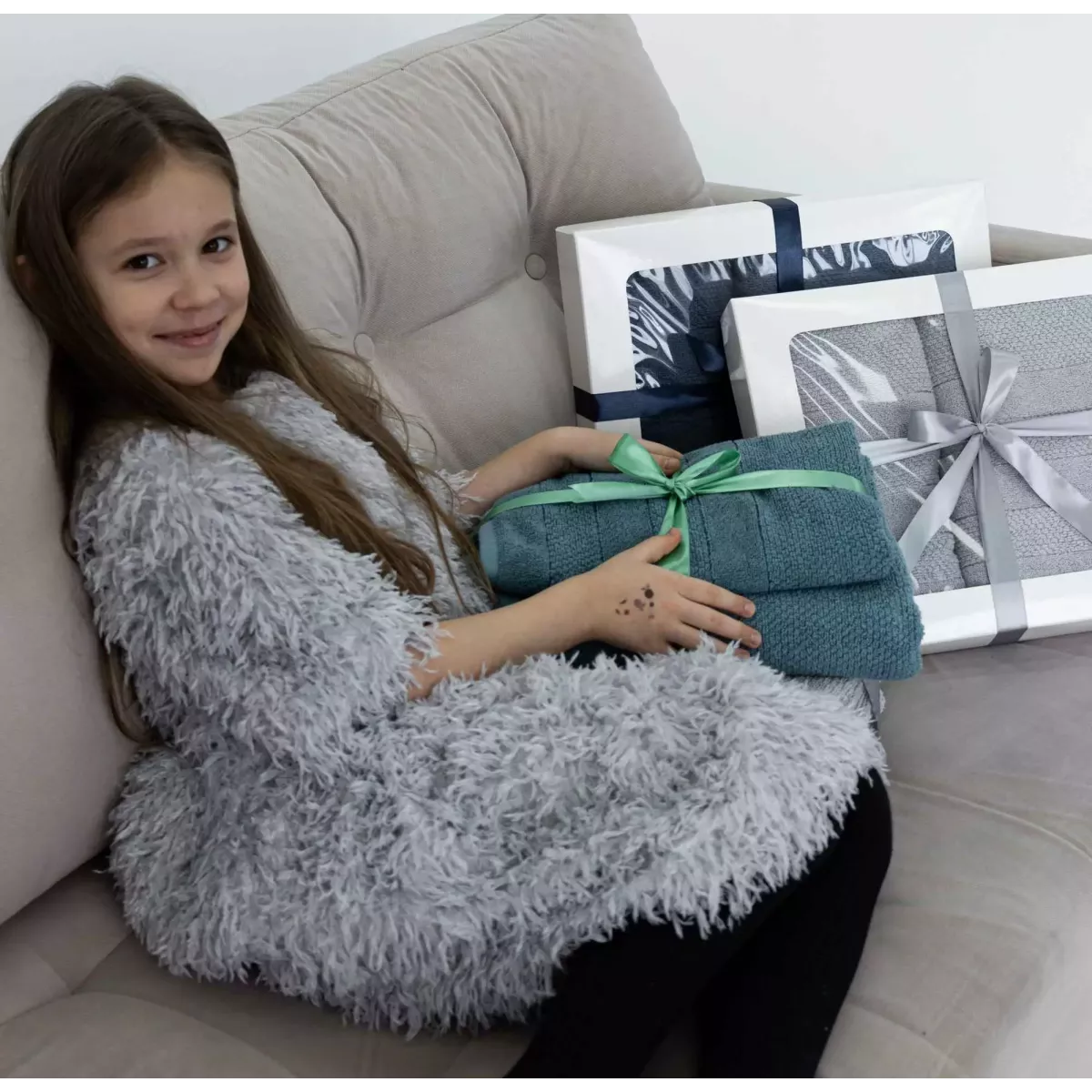 Махровое банное полотенце Verossa “Milano” (темно-лазурный), 100х150