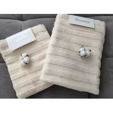 Махровое лицевое полотенце Verossa “Stripe” (экрю), 50х90