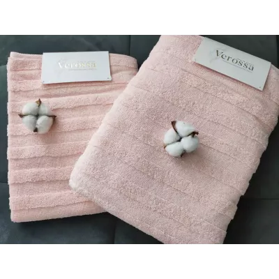 Махровое банное полотенце Verossa “Stripe” (нежно-персиковый), 70х140