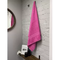 Махровое полотенце Туркмения (ультра-розовый), 70х140