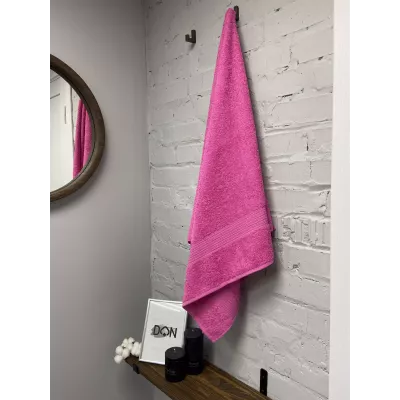 Махровое полотенце Туркмения (ультра-розовый), 70х140