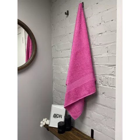 Махровое полотенце Туркмения (ультра-розовый), 70х140