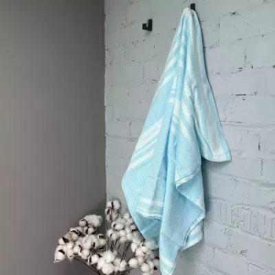 Полотенце Самойловский текстиль "Полоски" (бирюзовый), 100х150