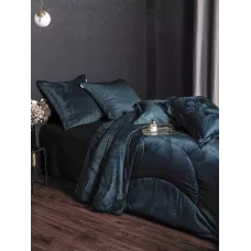 Комплект с одеялом KAZANOV.A Lindor J'Adore изумруд (египетский хлопок-велюр/тенсель), евро