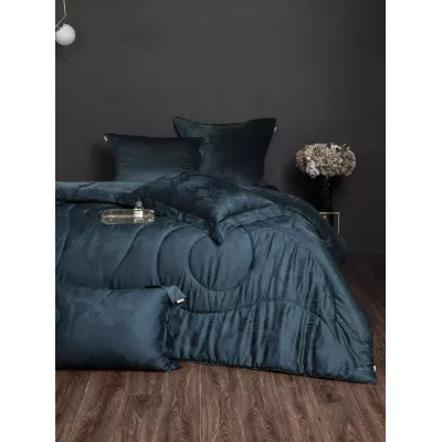 Комплект с одеялом KAZANOV.A Lindor J'Adore изумруд (египетский хлопок-велюр/тенсель), евро