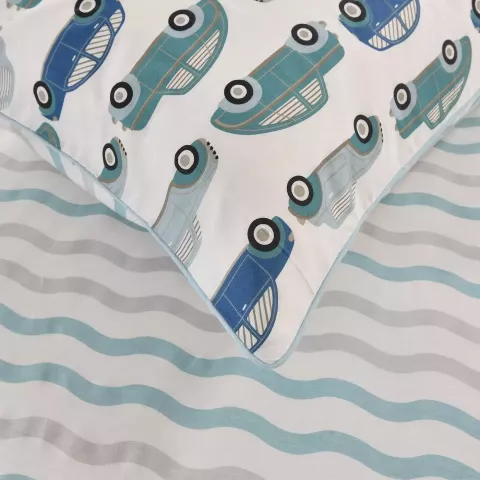 Комплект постельного белья Sofi De Marko “Машинки ретро”, 1.5 спальный