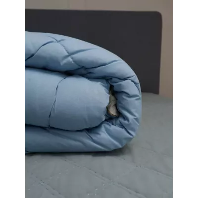 Одеяло "Магия Сна" Лебяжий Пух (арктический синий/полубел) среднее, 172х205