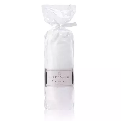 Простыня на резинке Sofi De Marko "Морган" страйп-сатин (белый), 160х200х30