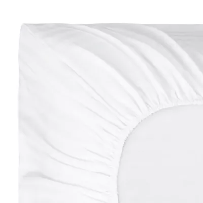Простыня на резинке Sofi De Marko "Морган" страйп-сатин (белый), 160х200х30