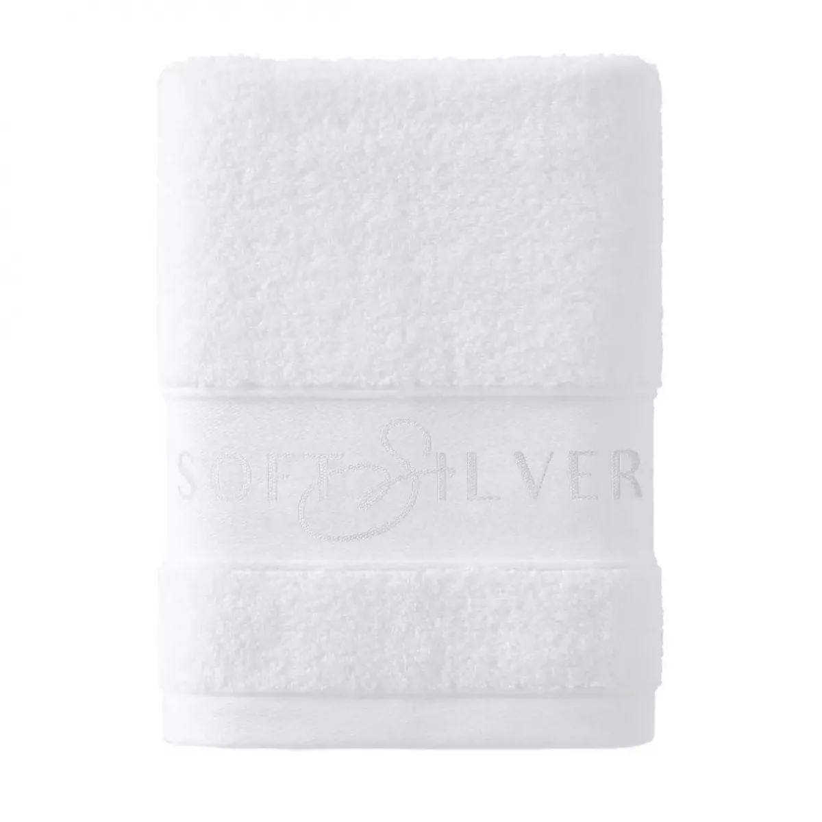Махровое лицевое полотенце Soft Silver (Альпийский снег), 50х90