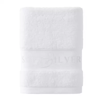 Махровое лицевое полотенце Soft Silver (Альпийский снег), 50х90