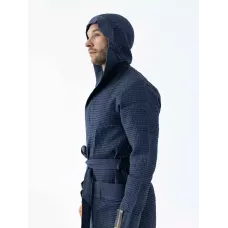 Халат вафельный с капюшоном Sofi de Marko “Гамлет” (синий)