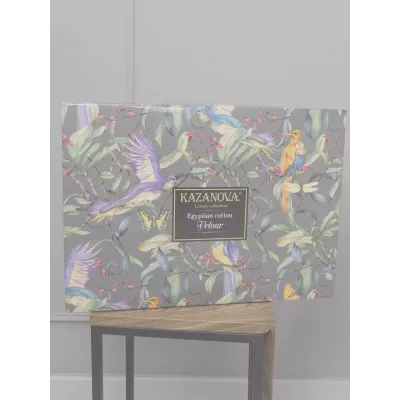 Комплект с одеялом KAZANOV.A “Колибри Каллиопа” бежевый жемчуг (египетский хлопок-велюр), евро