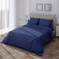 Комплект постельного белья Verossa stripe-sateen “Indigo”(синий), двуспальный