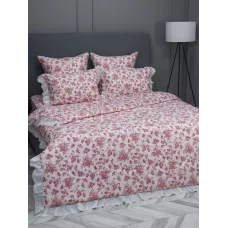 Комплект с одеялом KAZANOV.A Corsica Village "Хлоя" (пыльная роза/жемчуг), евро