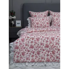 Комплект с одеялом KAZANOV.A Corsica Village "Хлоя" (пыльная роза/жемчуг), евро