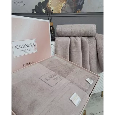 Комплект полотенец Kazanov.a “Lavinia” (пыльная роза), 50х90 и 70х140