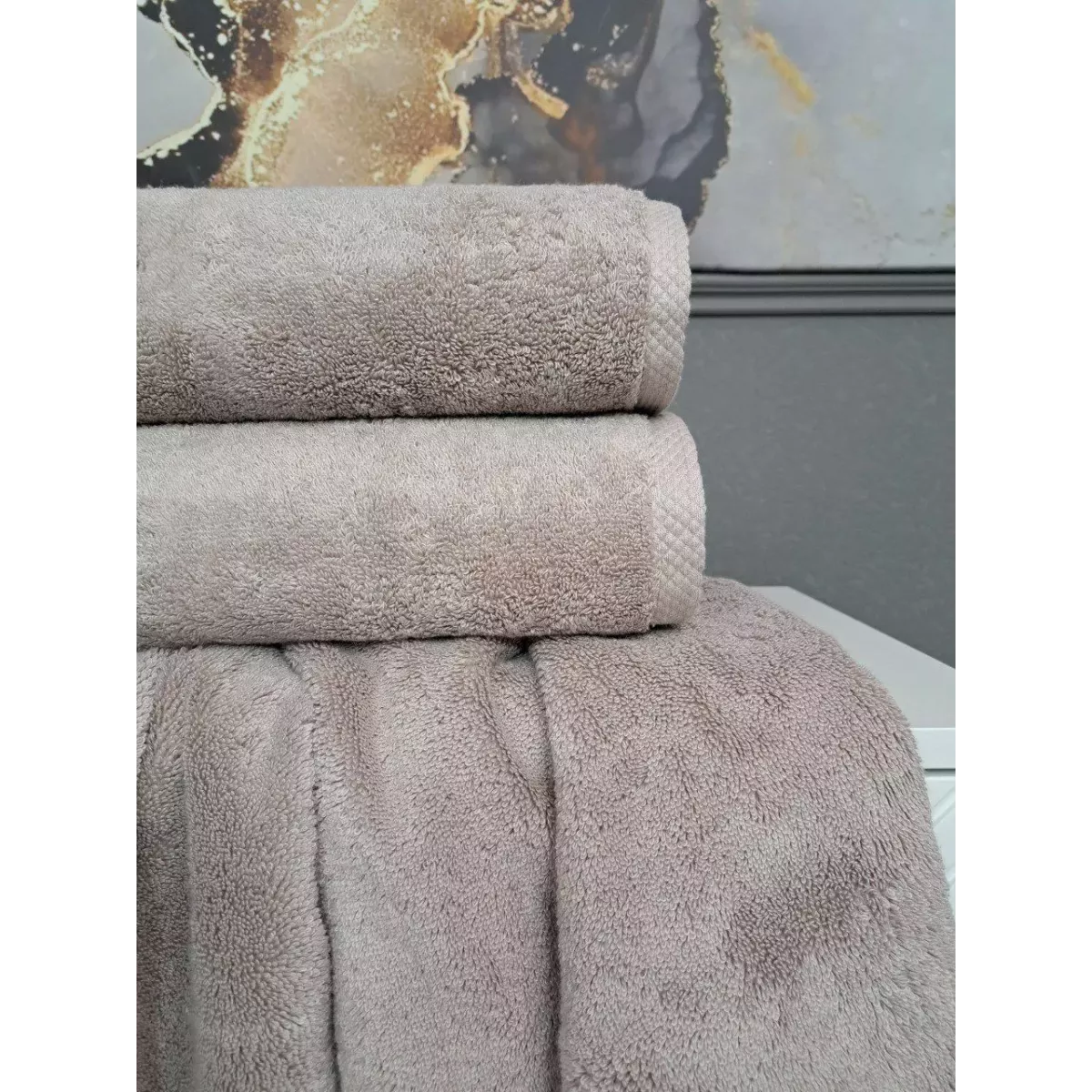 Комплект полотенец Kazanov.a “Lavinia” (пыльная роза), 50х90 и 70х140