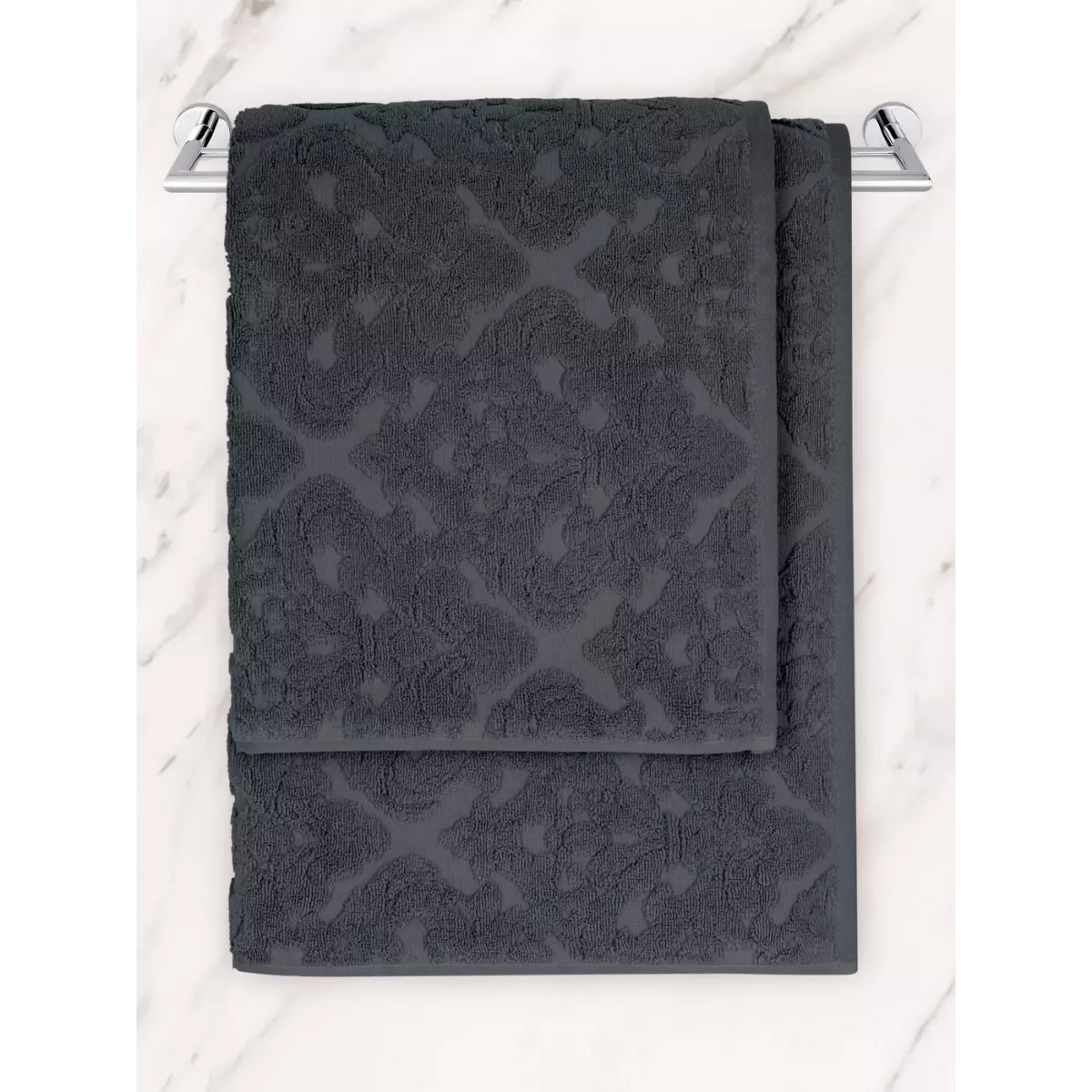 Махровое лицевое полотенце Sofi De Marko “Barbara” (антрацит), 50x90