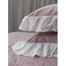 Комплект с одеялом KAZANOV.A Corsica Village "Писели" пыльная роза/жемчуг (премиум хлопок), евро