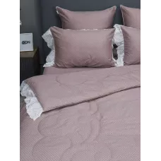 Комплект с одеялом KAZANOV.A Corsica Village "Писели" пыльная роза/жемчуг (премиум хлопок), евро