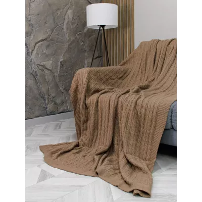 Вязаный плед Sofi de Marko "Джовани" (капучино), 220х240