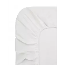 Простыня однотонная на резинке Sofi De Marko "Мармис" (белая), 180х200х30