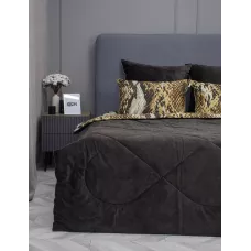 Комплект с одеялом KAZANOV.A “Питон” капучино беж (хлопок-велюр), евро