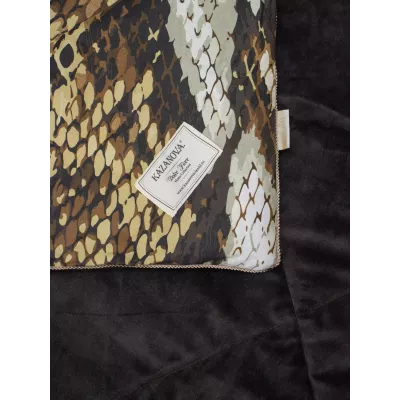 Комплект с одеялом KAZANOV.A “Питон” капучино беж (хлопок-велюр), евро