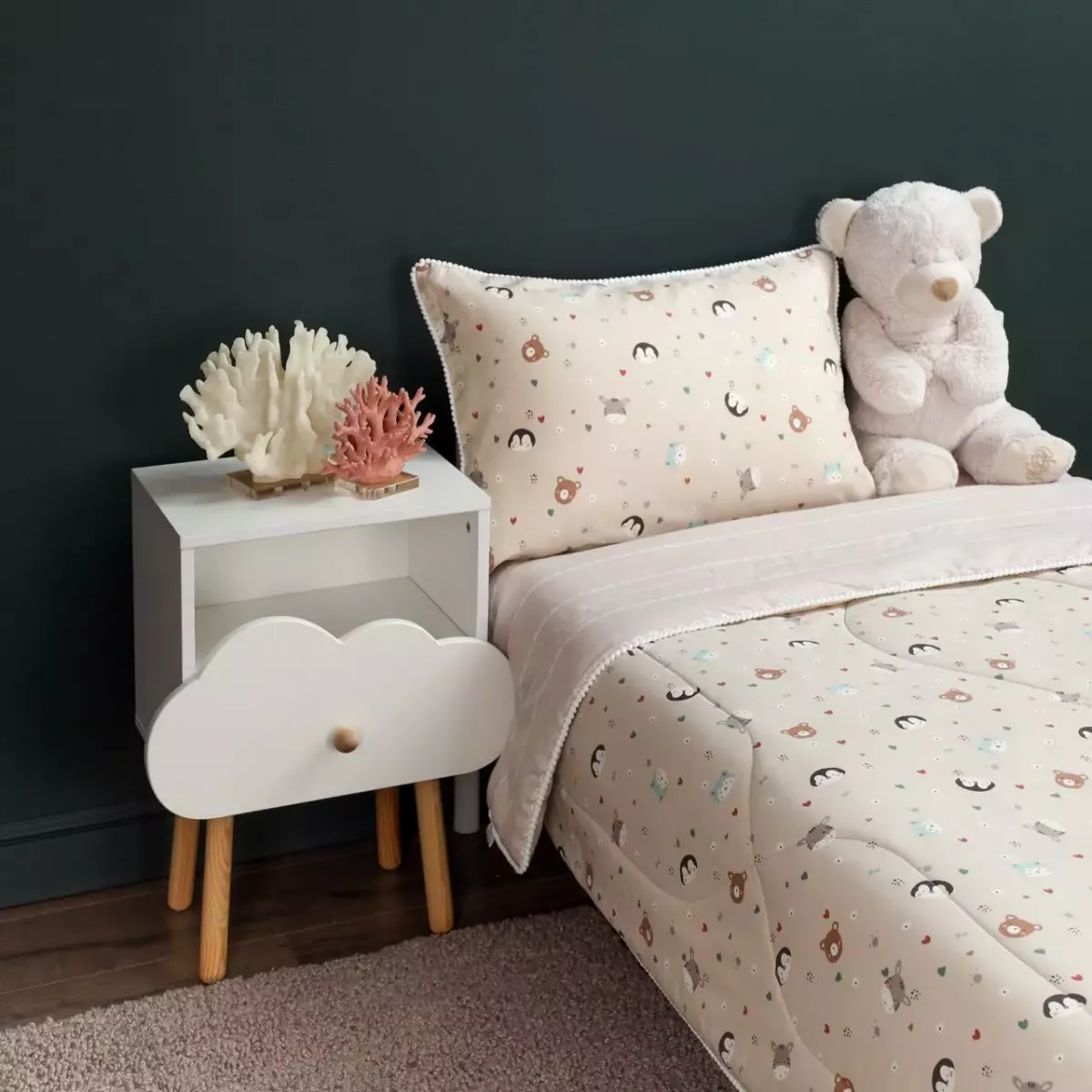 Комплект с одеялом детский Sofi De Marko "Зверята", 1.5 спальный