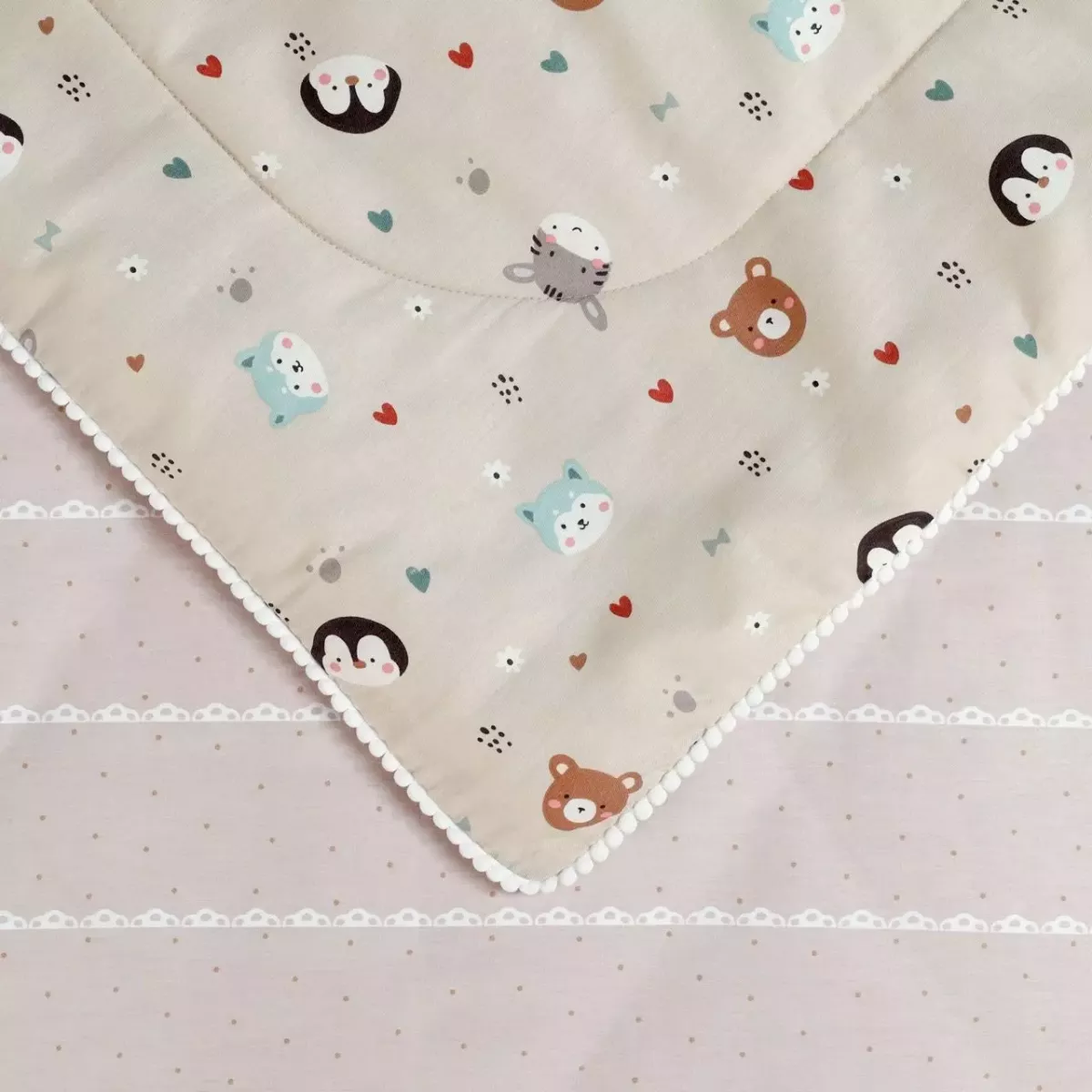 Комплект с одеялом детский Sofi De Marko "Зверята", 1.5 спальный